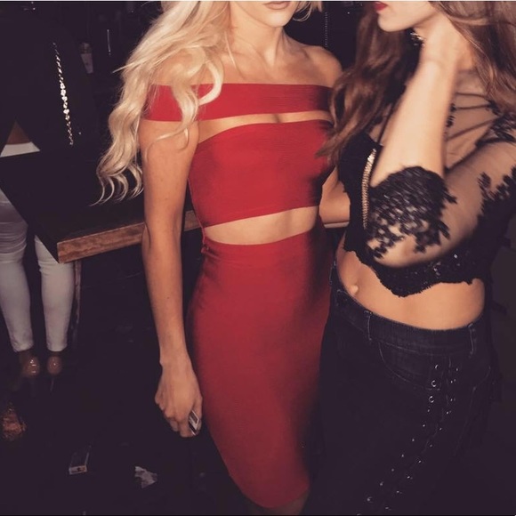 Extra small Red Bebe bodycon dress - Picture 1 of 4